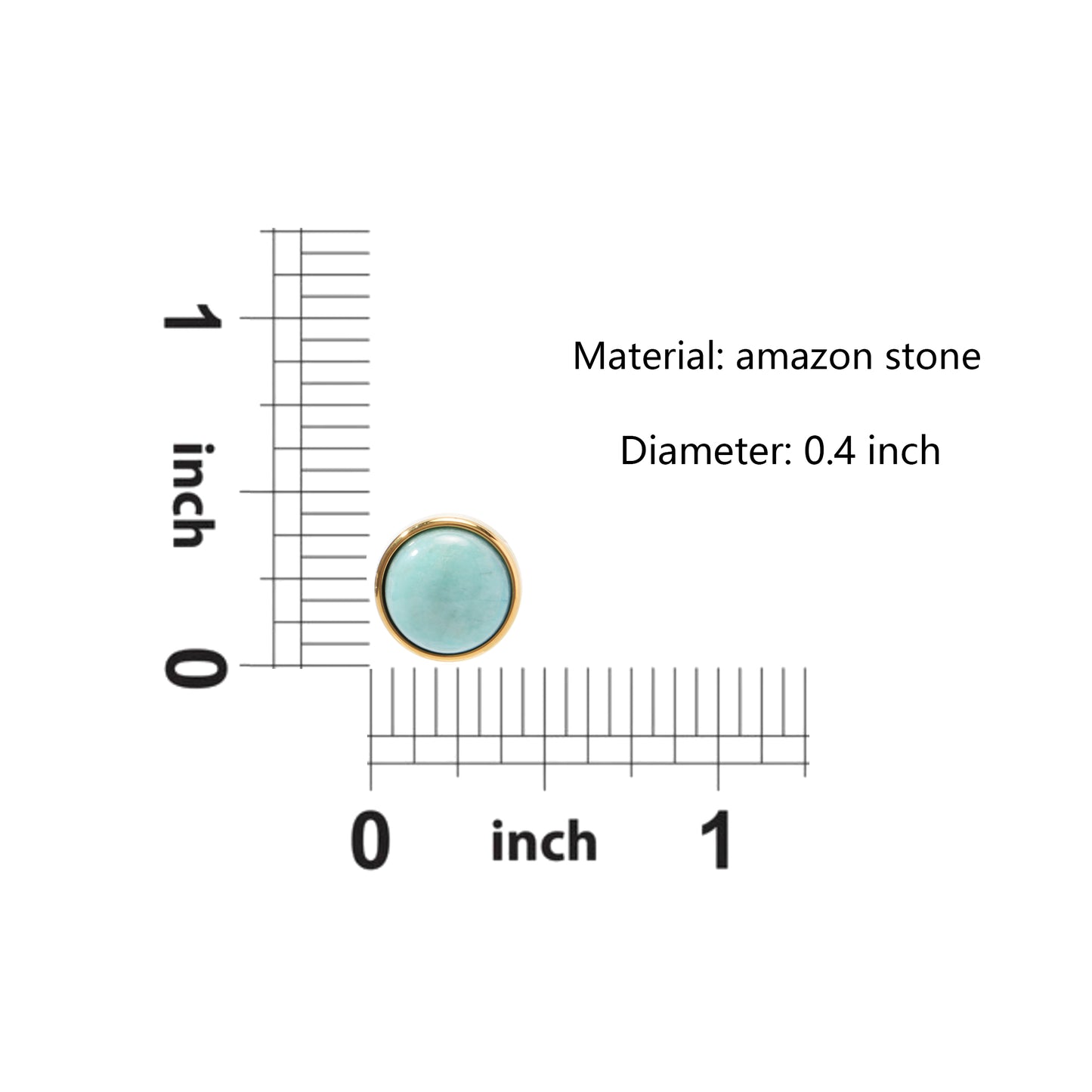 Women's Fine Jewelry Stainless Steel 18K Gold-Plated Natural Stone Earrings