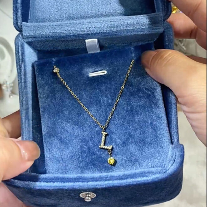 Initial 26 Letters Alphabet Zircon Custom Stainless Steel Pendant Fine Fashion Jewelry Necklaces for Women Wholesale 2025