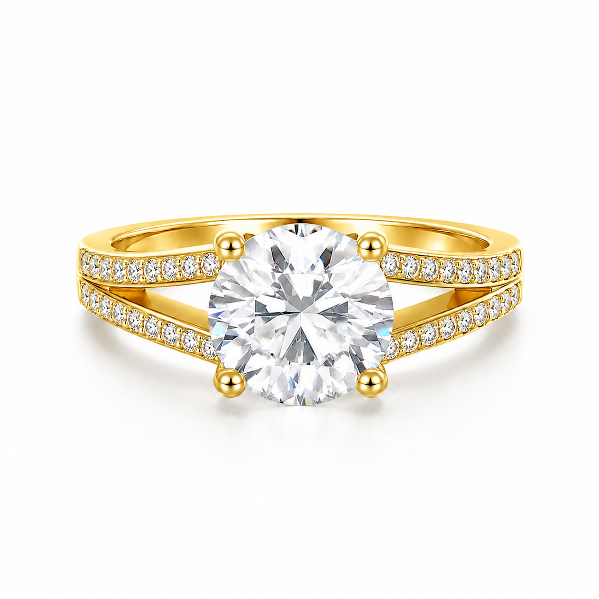 Elegant 925 Sterling Silver 3 Carat Zirconia Ring – 9mm Statement Engagement Ring