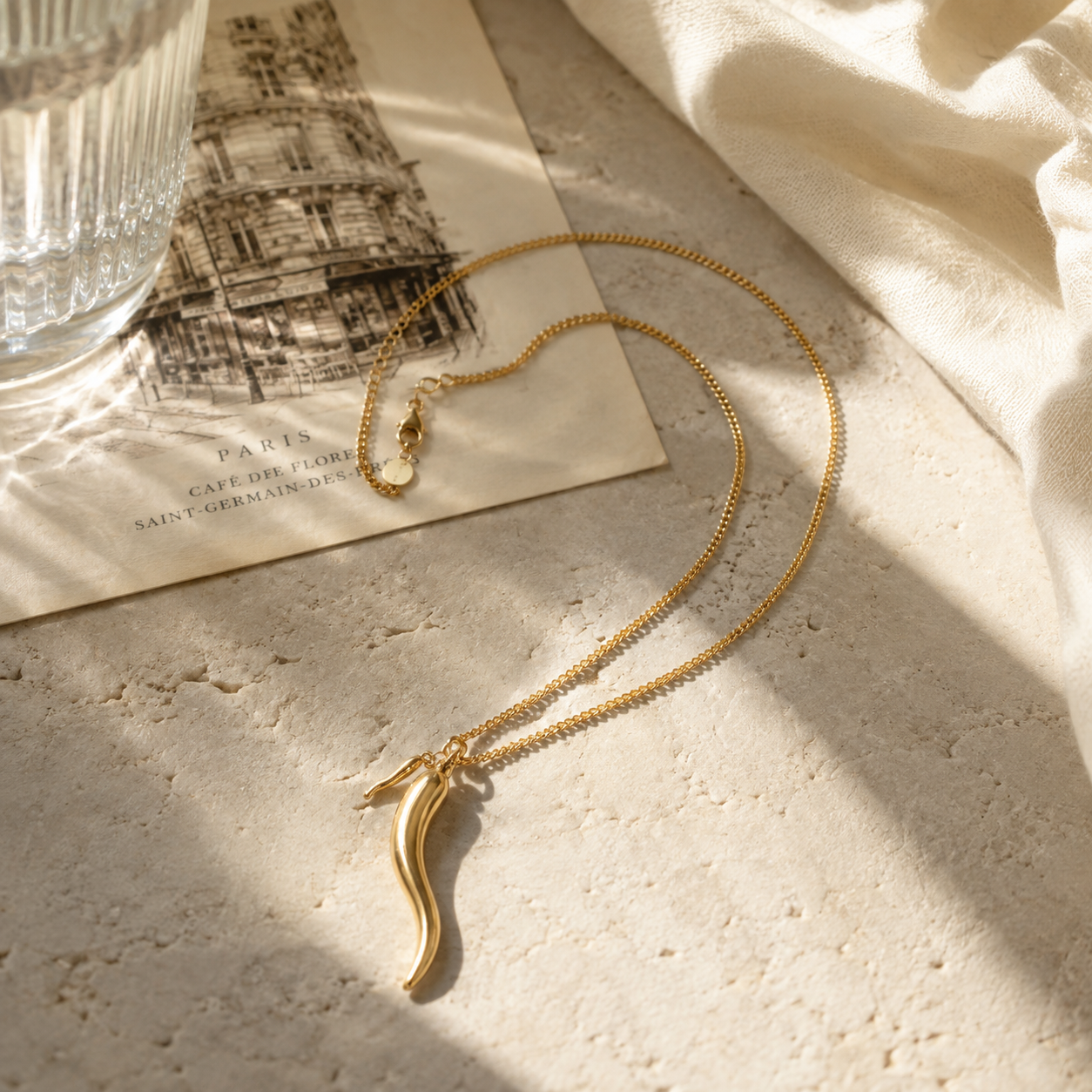 Oudisijewelry 316L Stainless steel Chilli Pendant Necklace