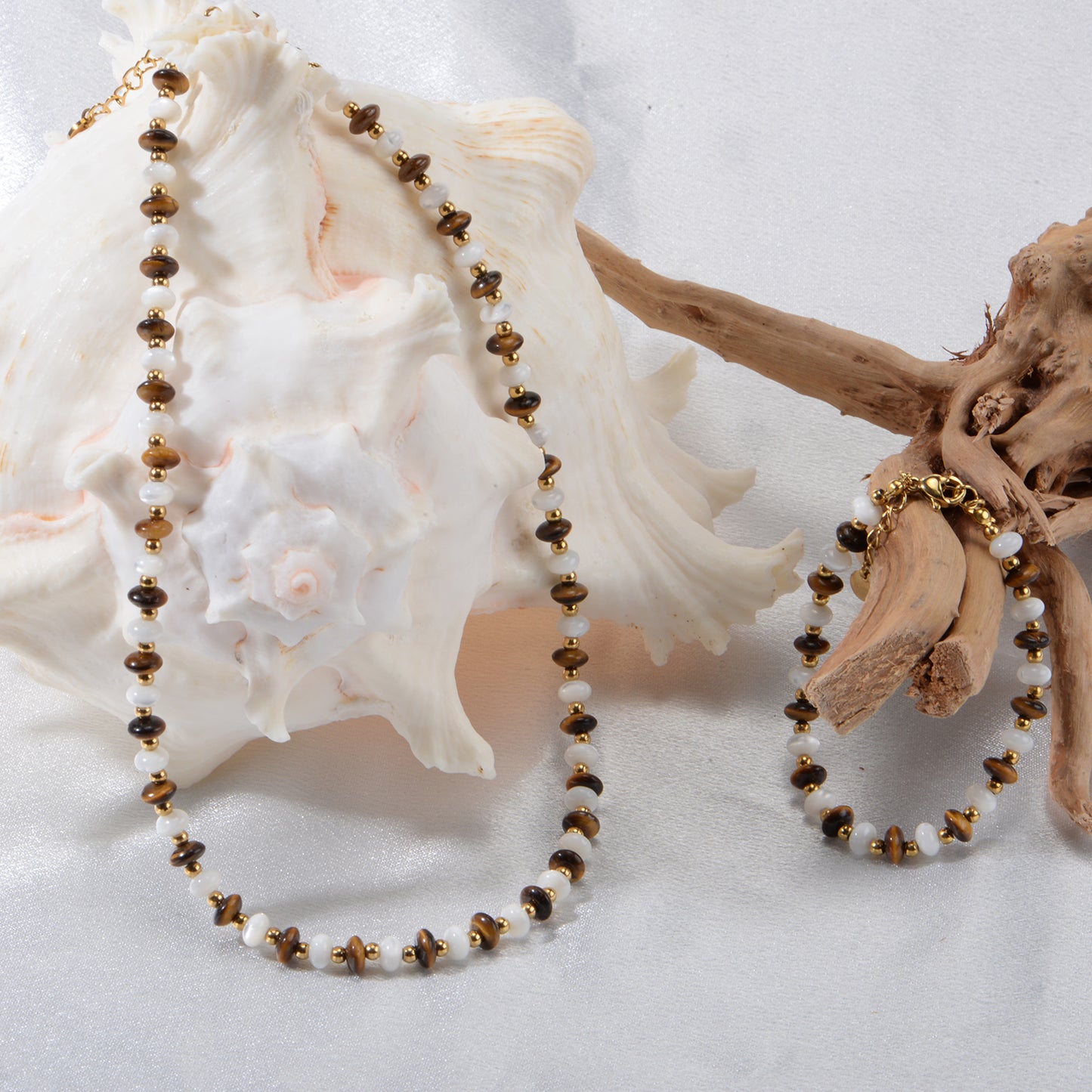Tiger Eye Beaded Necklace