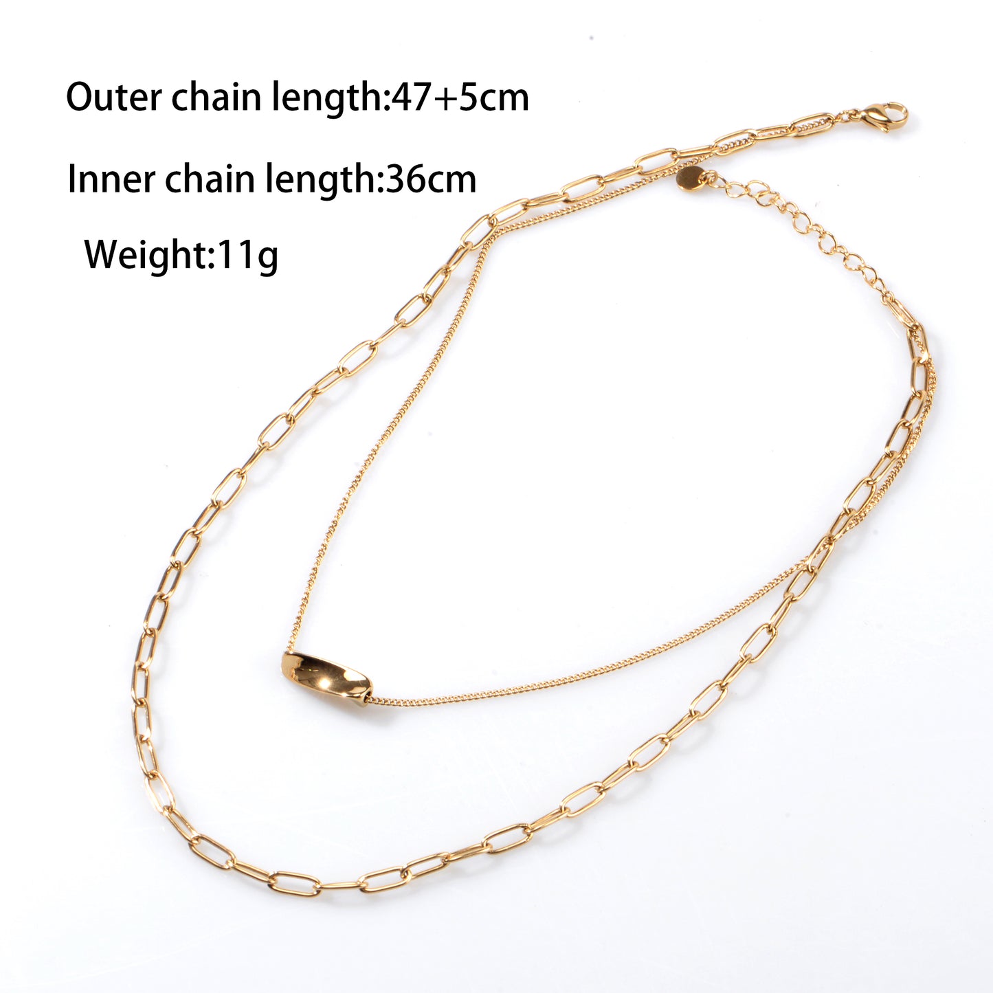 Oudisijewelry Stainless steel stack necklaces
