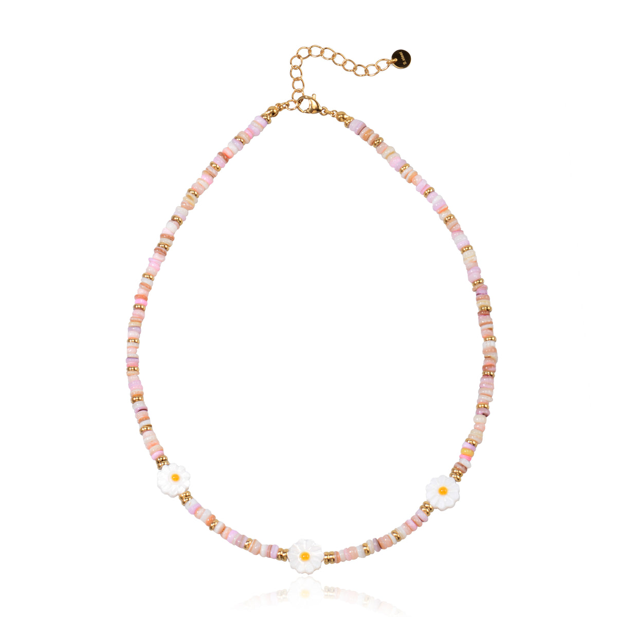 Stainless Steel Shell Beads Handmade Flower Necklaces