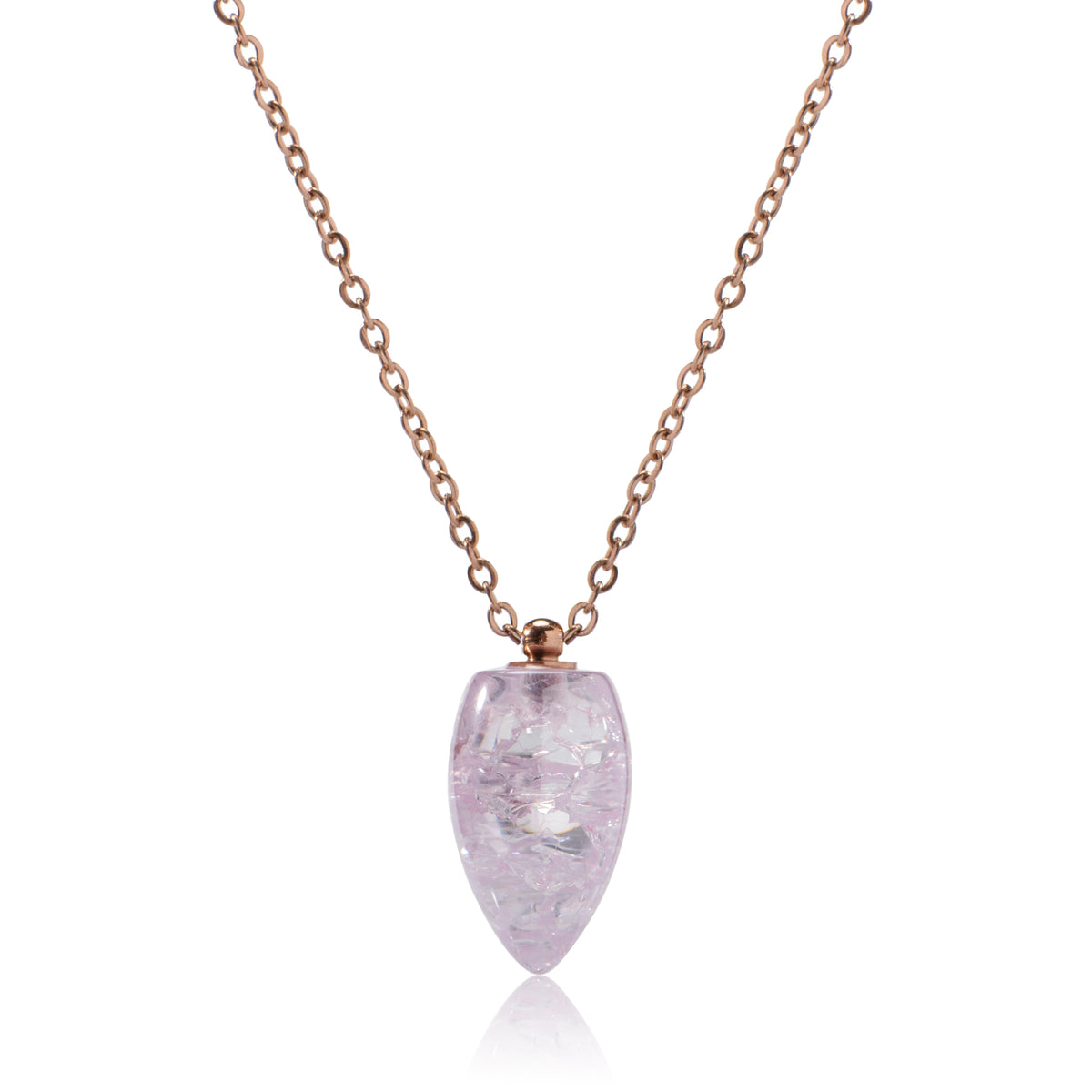 18K Gold-Plated Stainless Steel Colorful Zircon Pendant Necklace
