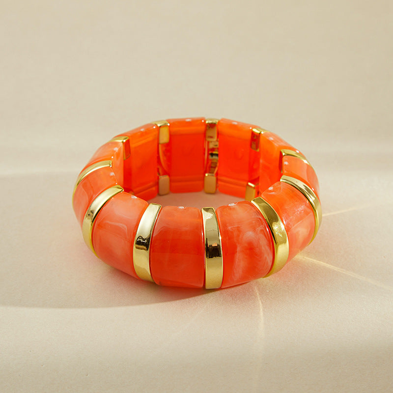 Acrylic Elastic Rope Bangle