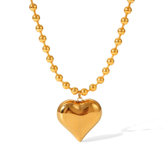 Big Heart Pendant Necklace
