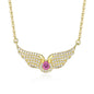 Angel Wing Pendant Necklace for Women – 925 Sterling Silver 18K Gold Plated CZ Wing Necklace, Dainty Everyday Jewelry
