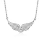 Angel Wing Pendant Necklace for Women – 925 Sterling Silver 18K Gold Plated CZ Wing Necklace, Dainty Everyday Jewelry