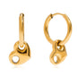 18K Gold-Plated Stainless Steel Pig-nose Heart Earrings