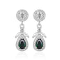 S925 Sterling Silver Teardrop CZ Drop Earrings – Elegant Sparkling Dangle Earrings for Women