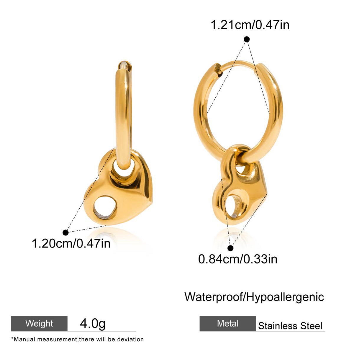 Pig-nose Heart Earrings