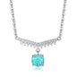 Elegant Fringe Pendant Necklace for Women – 925 Sterling Silver Zircon Charm Necklace