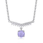Elegant Fringe Pendant Necklace for Women – 925 Sterling Silver Zircon Charm Necklace