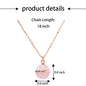 Natural Stone Crystal Pendant Adjustable Stainless Steel Chain Necklace Jewelry For Women