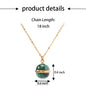 Natural Stone Crystal Pendant Adjustable Stainless Steel Chain Necklace Jewelry For Women