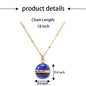 Natural Stone Crystal Pendant Adjustable Stainless Steel Chain Necklace Jewelry For Women