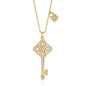 Women's 925 Silver and Zircon Key Pendant Necklace – Jewelry Gift