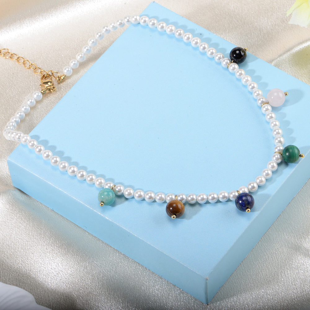 Shell Pearl Natural stone Necklace