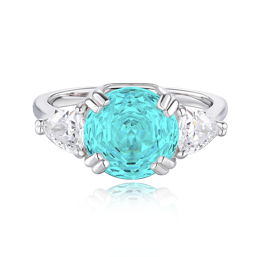 4.0 Carat Lavender Ice Flower Cut Ring for Women – S925 Sterling Silver Statement Ring