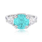 4.0 Carat Lavender Ice Flower Cut Ring for Women – S925 Sterling Silver Statement Ring