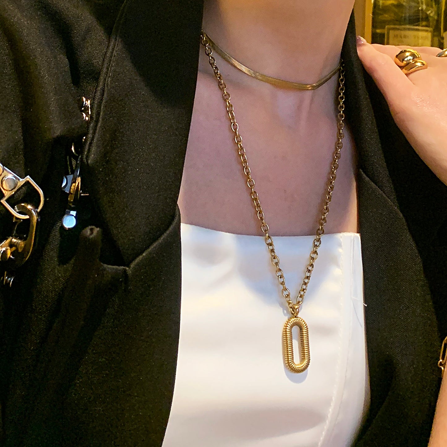 Stainless steel pendant necklace