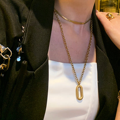 Stainless steel pendant necklace