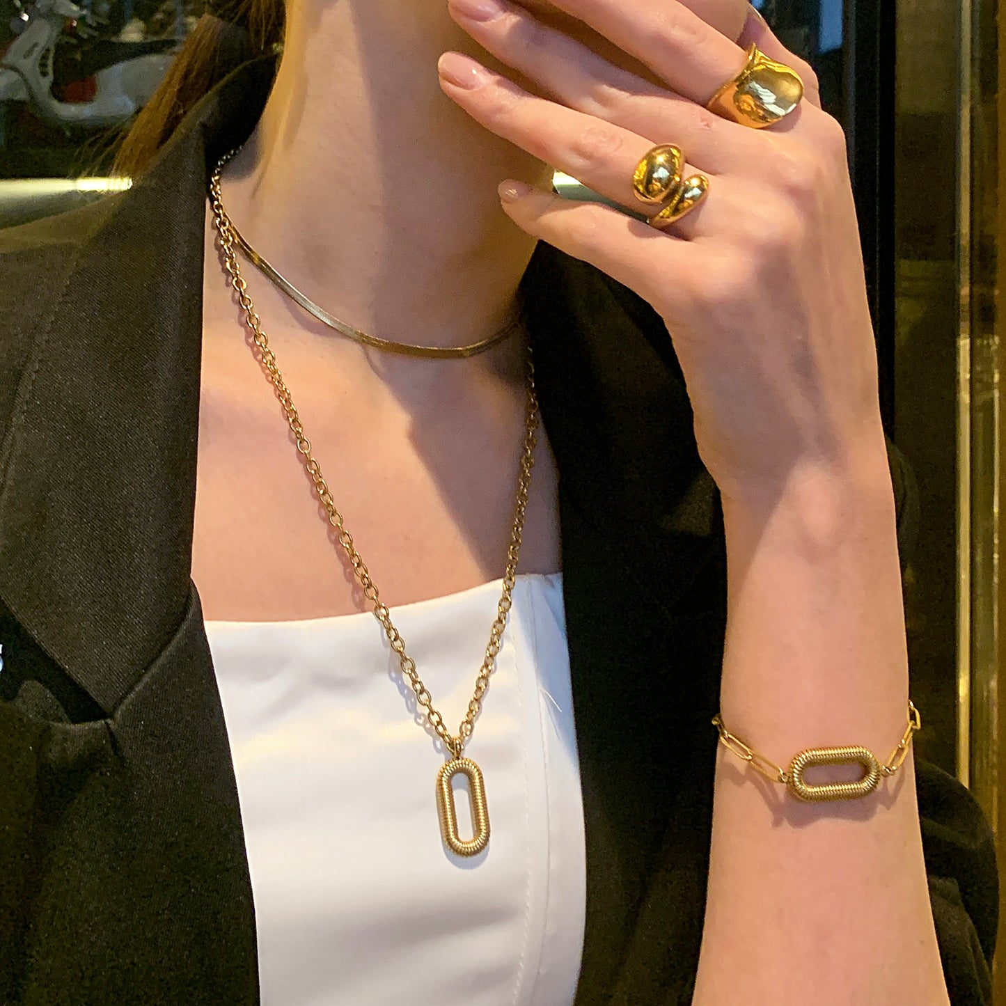 Stainless steel pendant necklace