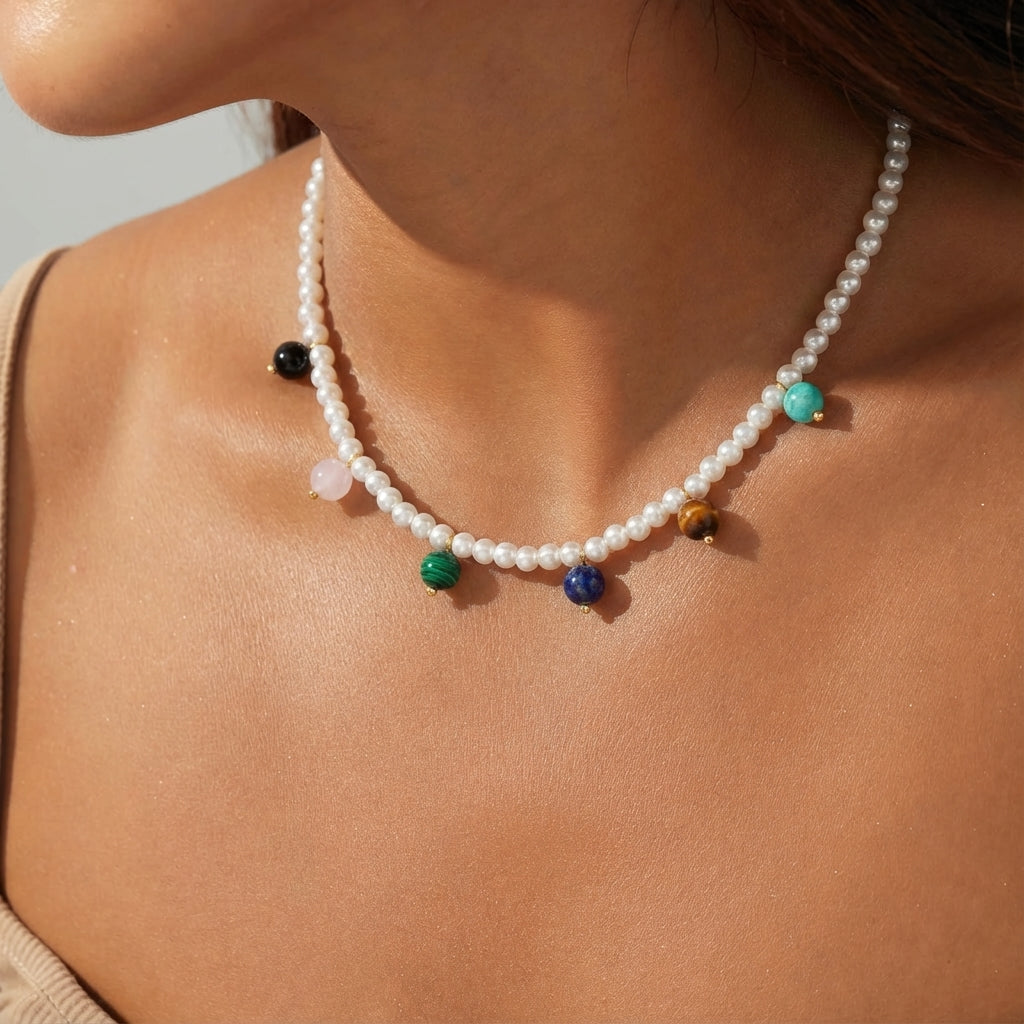 Shell Pearl Natural stone Necklace