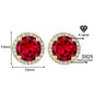 925 Sterling Silver Red Zircon Versatile Earrings – Unisex Design