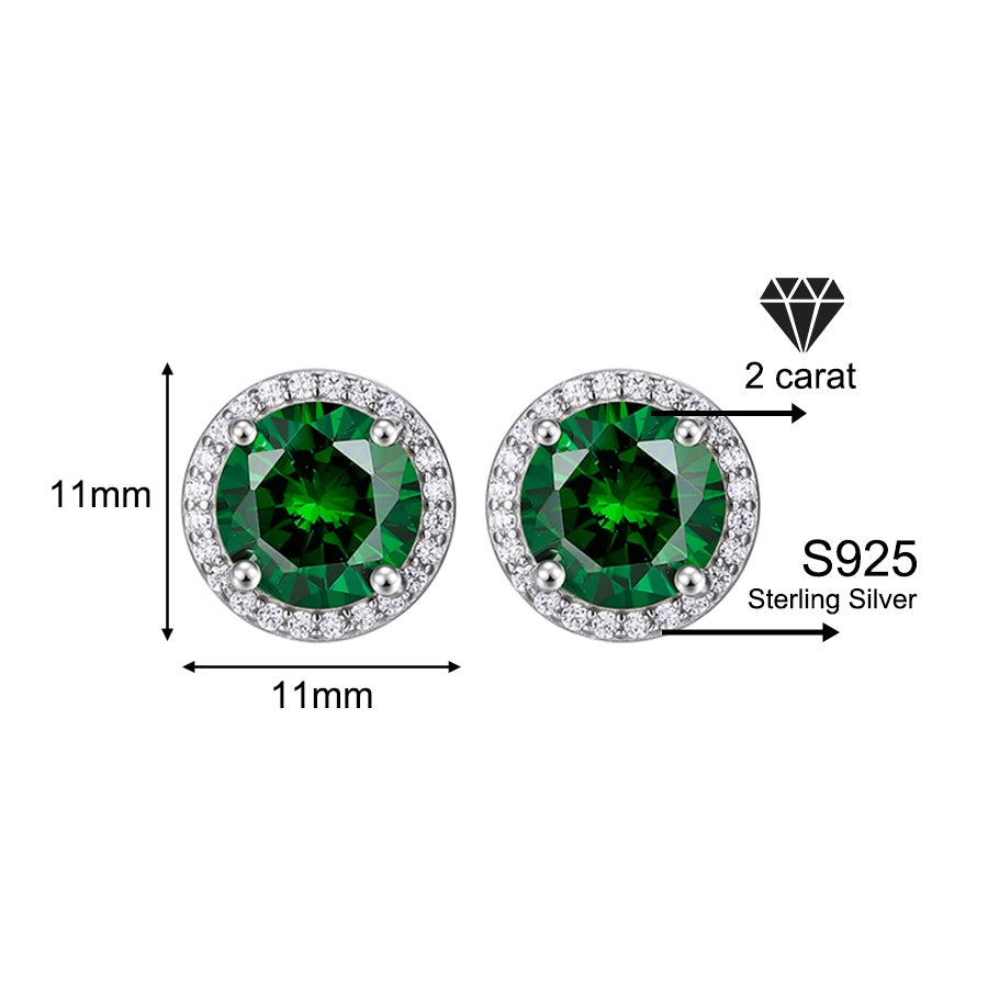 925 Sterling Silver Zircon Earrings (1 Carat – 4 Carat) 925 Sterling Silver & Zircon Earrings (1–4 Carat) – Unisex Style