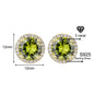 Classic 925 Silver & Zircon Stud Earrings (1–4 Carat) – Unisex Style