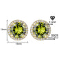 Classic 925 Silver & Zircon Stud Earrings (1–4 Carat) – Unisex Style