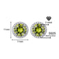 Classic 925 Silver & Zircon Stud Earrings (1–4 Carat) – Unisex Style