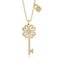 Women's 925 Sterling Silver Zircon Key Pendant Necklace – Jewelry Gift