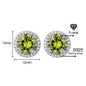 Classic 925 Silver & Zircon Stud Earrings (1–4 Carat) – Unisex Style