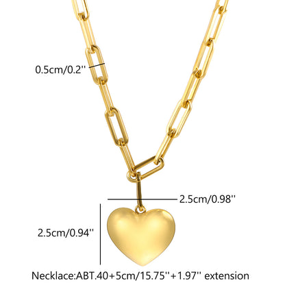 18K Gold Plated Heart Necklace