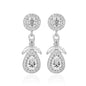 S925 Sterling Silver Teardrop CZ Drop Earrings – Elegant Sparkling Dangle Earrings for Women