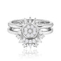 Celestial Sun & Moon Two-Piece Ring Set in 925 Sterling Silver with Cubic Zirconia