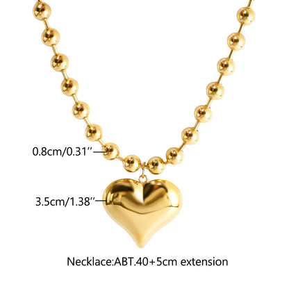 Big Heart Pendant Necklace