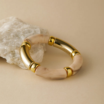 Colorful acrylic stretch bracelet