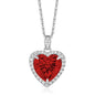 925 Sterling silver 4 Carat Heart Cut CZ Necklace for Engagements or Special Events Promise Necklace