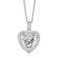925 Sterling silver 4 Carat Heart Cut CZ Necklace for Engagements or Special Events Promise Necklace