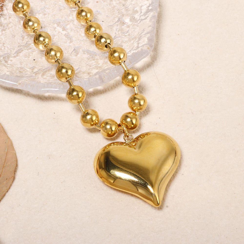 Big Heart Pendant Necklace