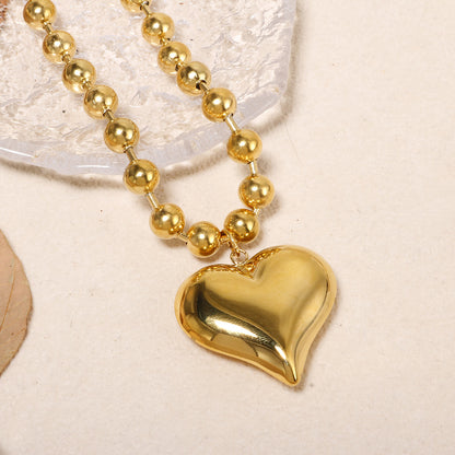 Big Heart Pendant Necklace
