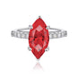 925 Sterling Silver -Carat Marquise-Cut Zircon Ring