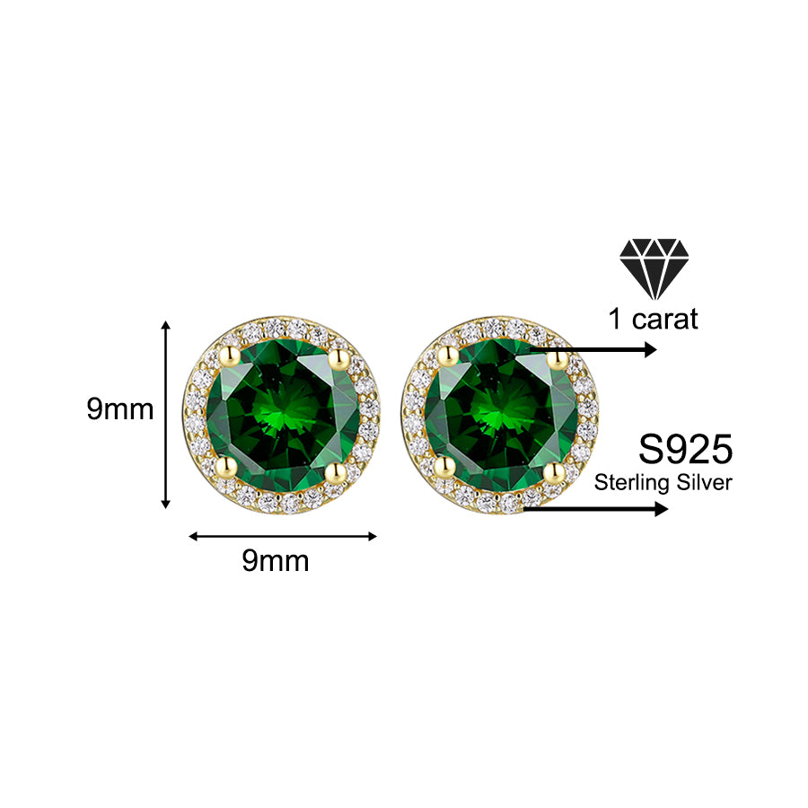 925 Sterling Silver Zircon Earrings (1 Carat – 4 Carat) 925 Sterling Silver & Zircon Earrings (1–4 Carat) – Unisex Style