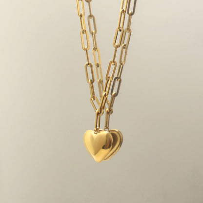18K Gold Plated Heart Necklace