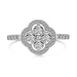 925 Sterling Silver Clover Flower Cubic Zirconia Ring for Women | Elegant Statement Jewelry