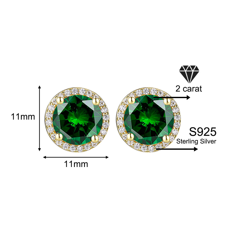 925 Sterling Silver Zircon Earrings (1 Carat – 4 Carat) 925 Sterling Silver & Zircon Earrings (1–4 Carat) – Unisex Style