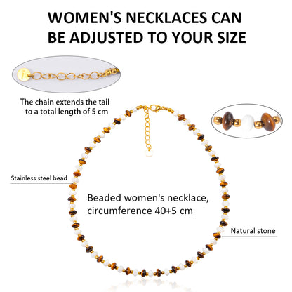 Tiger Eye Beaded Necklace